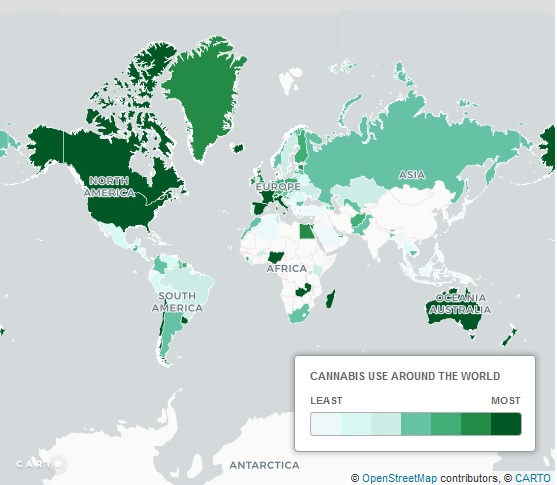 cannabis consumption per country