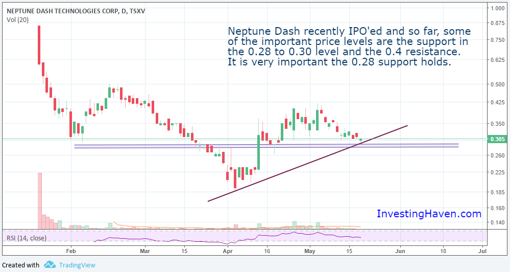 Neptune Dash blockchain stock