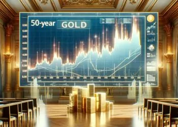 gold price chart 50 years