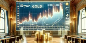 gold price chart 50 years