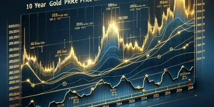 10 year gold price chart