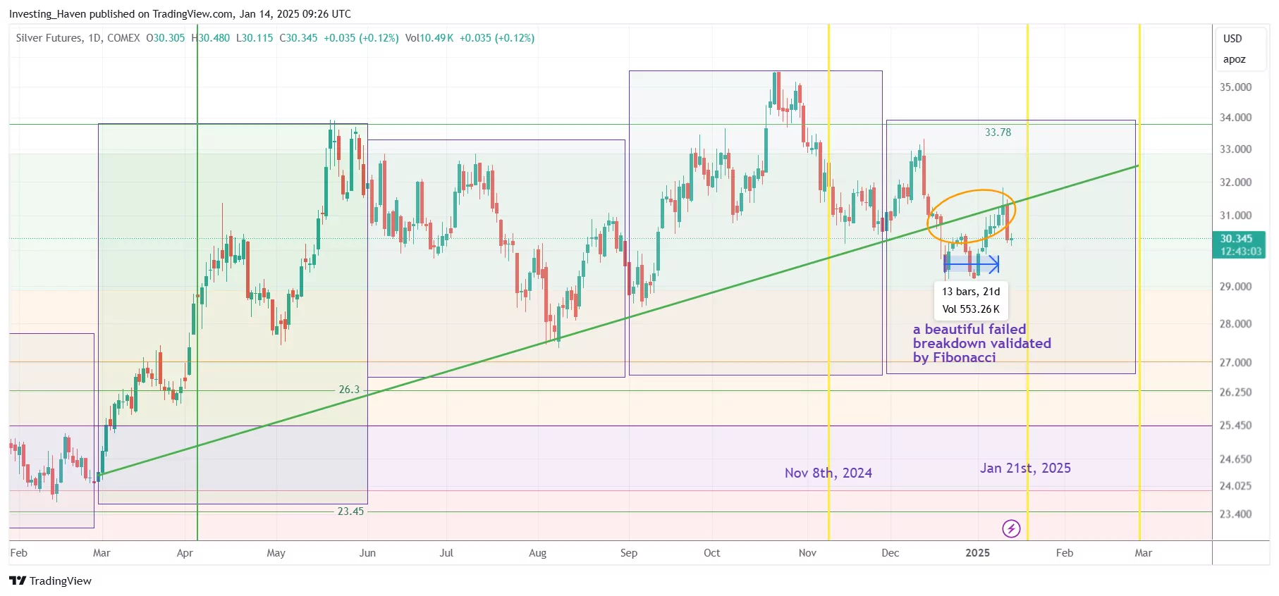 Silver price breakdown January 2025