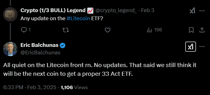 Litecoin etf tweet