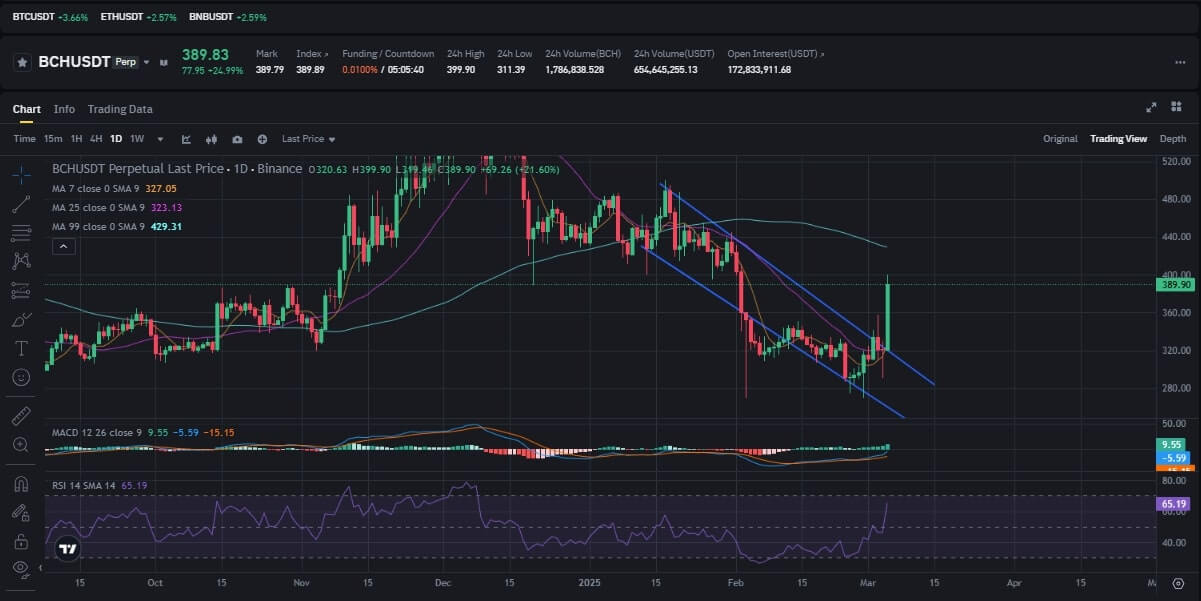 BCH USDT Chart Today