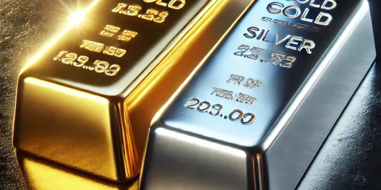 Silver and gold