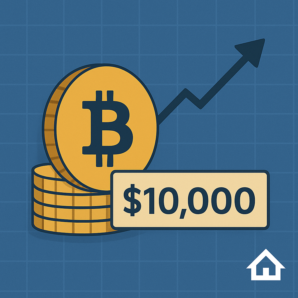 $10,000 Invested in Bitcoin 1 Year Ago Would Now Be Worth?
