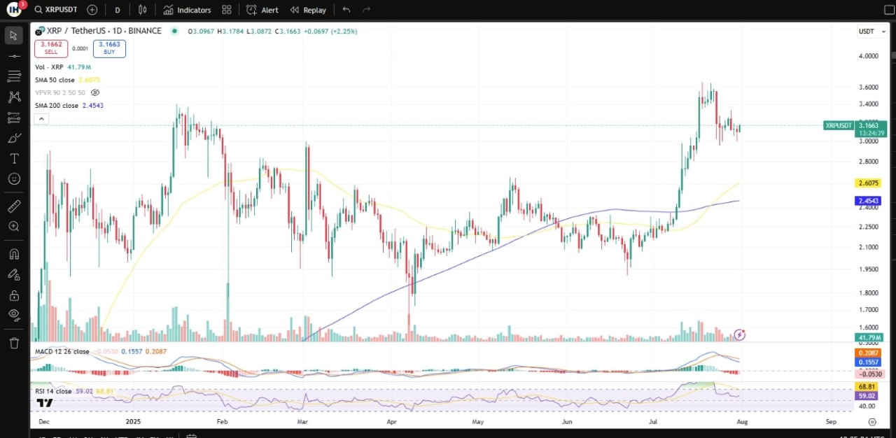 XRP Price Chart Today 