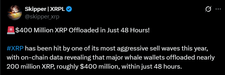 XRP Tumbles