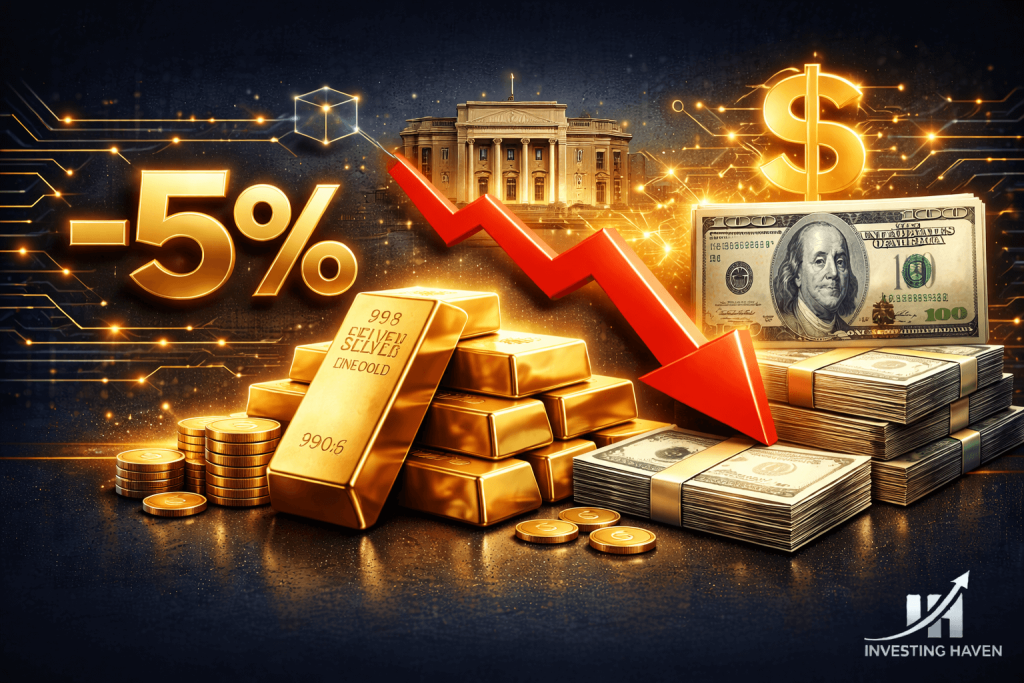 Gold Drops 5% After Fed Chair Rumor Sends Dollar Roaring