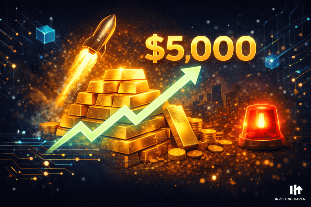 Gold Rockets Past $5,000/oz Setting A New All-Time Record As Buyers Flee Risk