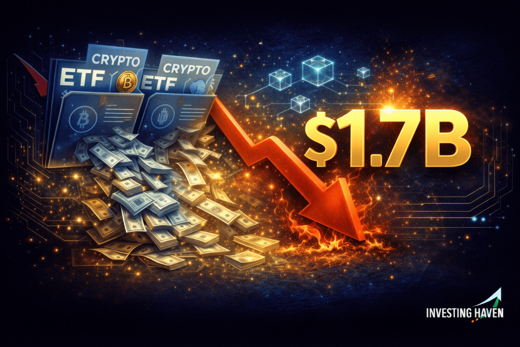 Crypto ETFs Suffer $1.7B Outflow In Five Days As Liquidations Accelerate Losses