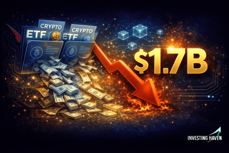 Crypto ETFs Suffer $1.7B Outflow In Five Days As Liquidations Accelerate Losses