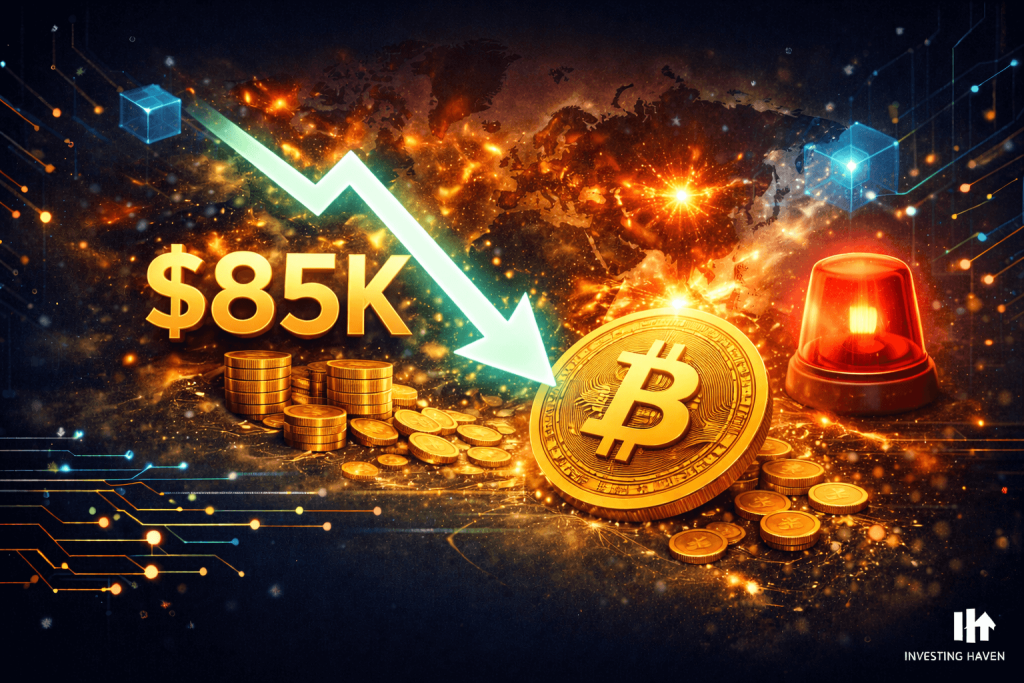 Bitcoin Tumbles to 2026 Low Near $85K as Geopolitical Jitters Trigger a Flash Sell-off