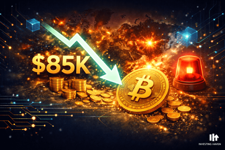 Bitcoin Tumbles to 2026 Low Near $85K as Geopolitical Jitters Trigger a Flash Sell-off
